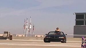 mindy flashes enormous tanned juggs in risky public spots