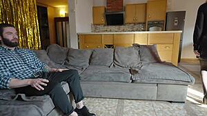 Cuckold Watches Wife Ride Monster Cock to Creampie Breeding!