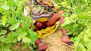 Brutal Outdoor Jungle Fuck Rips Indian Aunty's Big Tits in Pain!