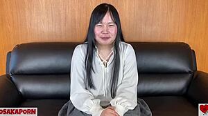 chubby japanese amateur kanna with marshmallow jiggling tits rides cock hard while giving thick blowjob in homemade pov