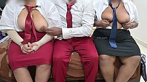 Students sneak in a fun group hangout right in the classroom today