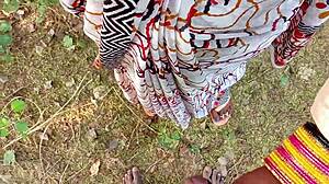 Brutal Outdoor Jungle Fuck Rips Indian Aunty's Big Tits in Pain!