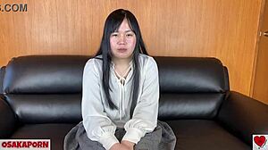 chubby japanese amateur kanna with marshmallow jiggling tits rides cock hard while giving thick blowjob in homemade pov