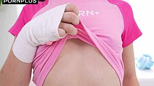 horny gamer girl grabs boyfriend's monster cock joystick-style then rides doggystyle to creampie