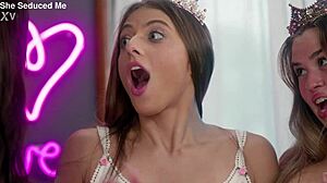 Three juicy babes in lingerie party lick pussies muff dive with huge natural tits kissing wet?