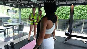 yasmina khan takes four big cocks gangbang to dp