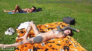 omg vibro panties buzzing while i suck off italian stranger deep in bushes part 2!