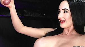 violet voss milks massive cumshot on desk during lactating handjob