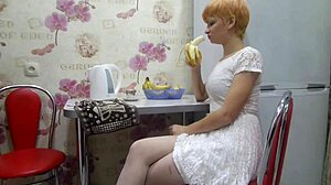 i shove banana deep in my wet teen pussy till i cum hard...