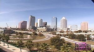 mindy flashes enormous tanned juggs in risky public spots