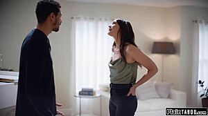 Stepbro's wife panties soaked for stranger's monster cock plunge?