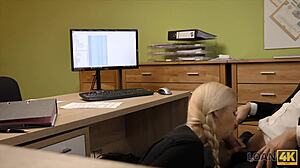 whoa blonde this new car loan got you fingering for cash in hidden cam casting? 💰🚗