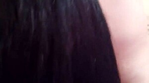 mature girlfriend's shaved deepthroat ends with hot cum swallow from friend