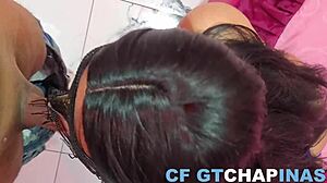 Guatemalan Big-Ass Beauty Lasts Mere Minutes in Hard Pounding Sex!