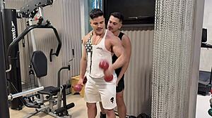 horny gym muscle fuck big cock assplay