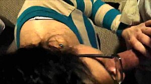 i love giving messy facials to amateurs with glasses close up blowjob cumshot on brunette milf