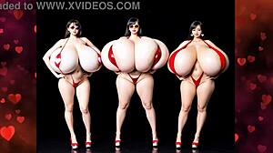 valentine's day with japanese korean asians dancing to breast expansion music