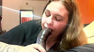 bbw step sister gives crazy sloppy toppy then bends over for bbc doggystyle pounding