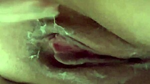 Fat Blonde Wife Fingers Pussy Hard with Monster Cock Toy