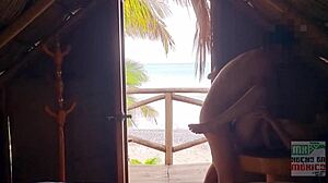 Young Mexican Slut Begs for Public Beach Pounding by Neighbor