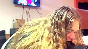 bbw step sister gives crazy sloppy toppy then bends over for bbc doggystyle pounding