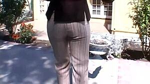 Ginger Lea's Shaved Milf Pussy Gapes on Huge Cock Doggy