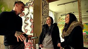 Two Sexy German Best Friends Julia Parker Maria Gail Risky No Condom FFM 3some Outdoor Lost Place
