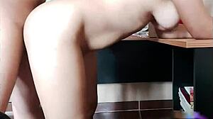 my wet pussy sits on neighbor's cock to fuck