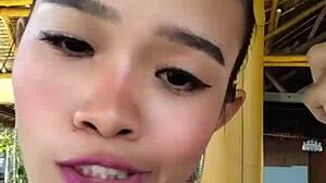 Petite Asian Beauty Shows Off Huge Dildo First Time Lingerie Tattoo Small Tits Toys