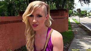 Lusty Lips Petite Teen Sucks Cock Outdoor Reality Blowjob