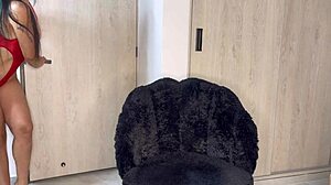 I feel so horny watching blue hair latina anitta miller masturbate with huge dildo in her ass