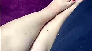 Hey, watch this hot milf tease her thick legs and curvy body slowly?