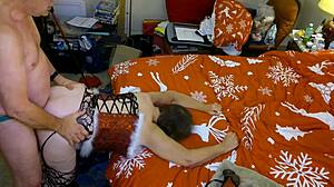 ever seen a granny claus bent over taking doggystyle creampie load?