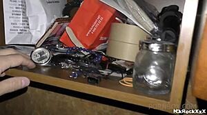 burglar wakes skinny blonde teen for rough facefuck blowjob cumshot