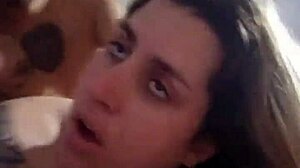 Sexy latina slut bends over those bouncing big ass cheeks deepthroat blowjob homemade doggystyle