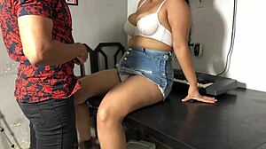 curvy 18yo in tight skirt shakes huge tits in dorm lessons