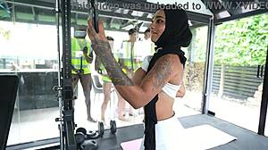 yasmina khan takes four big cocks gangbang to dp