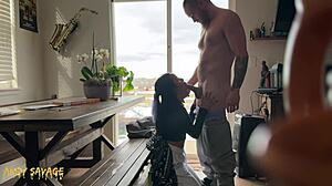 Amateur Latina Takes Cock in All Three Holes Deep