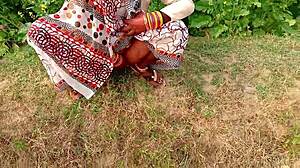 Brutal Outdoor Jungle Fuck Rips Indian Aunty's Big Tits in Pain!