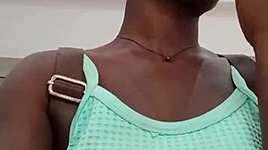 Nigerian Bitch Masturbates Wild in West Hills Mall Bathroom!