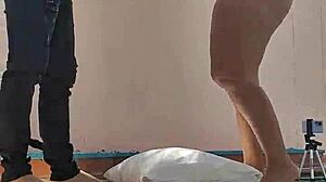 relaxed chilling with step aunt wanna join for some fun licking