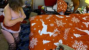 ever seen a granny claus bent over taking doggystyle creampie load?