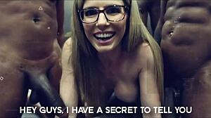 Stepdad's Eyes Widen as Busty Teen Stepbae Doxy Strips Naked in Lingerie Tease