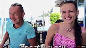 swingers swap wives for wild anal 4some bending over big tits brunettes in outdoor creampie frenzy