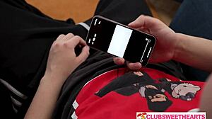 caught boyfriend stroking to clubsweethearts porn so juicy teen neighbor slut rides his monster cock cowgirl