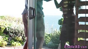 damn that tongued black babe with small tits gets railed by monster cock