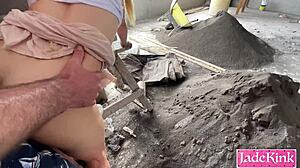 Exhibitionist Couple's Passionate Fuck On Construction Site