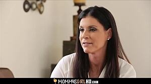 My stepmom jumped in to lick my best friends pussy with me