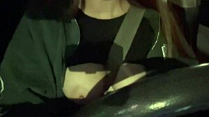 Italian Milf Flashes Juicy Big Tits On Wild Solo Car Ride