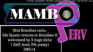 Slim Brazilian Gih Spanic takes BBC DAP anal assfucking ATM gaping cumshot 3on1